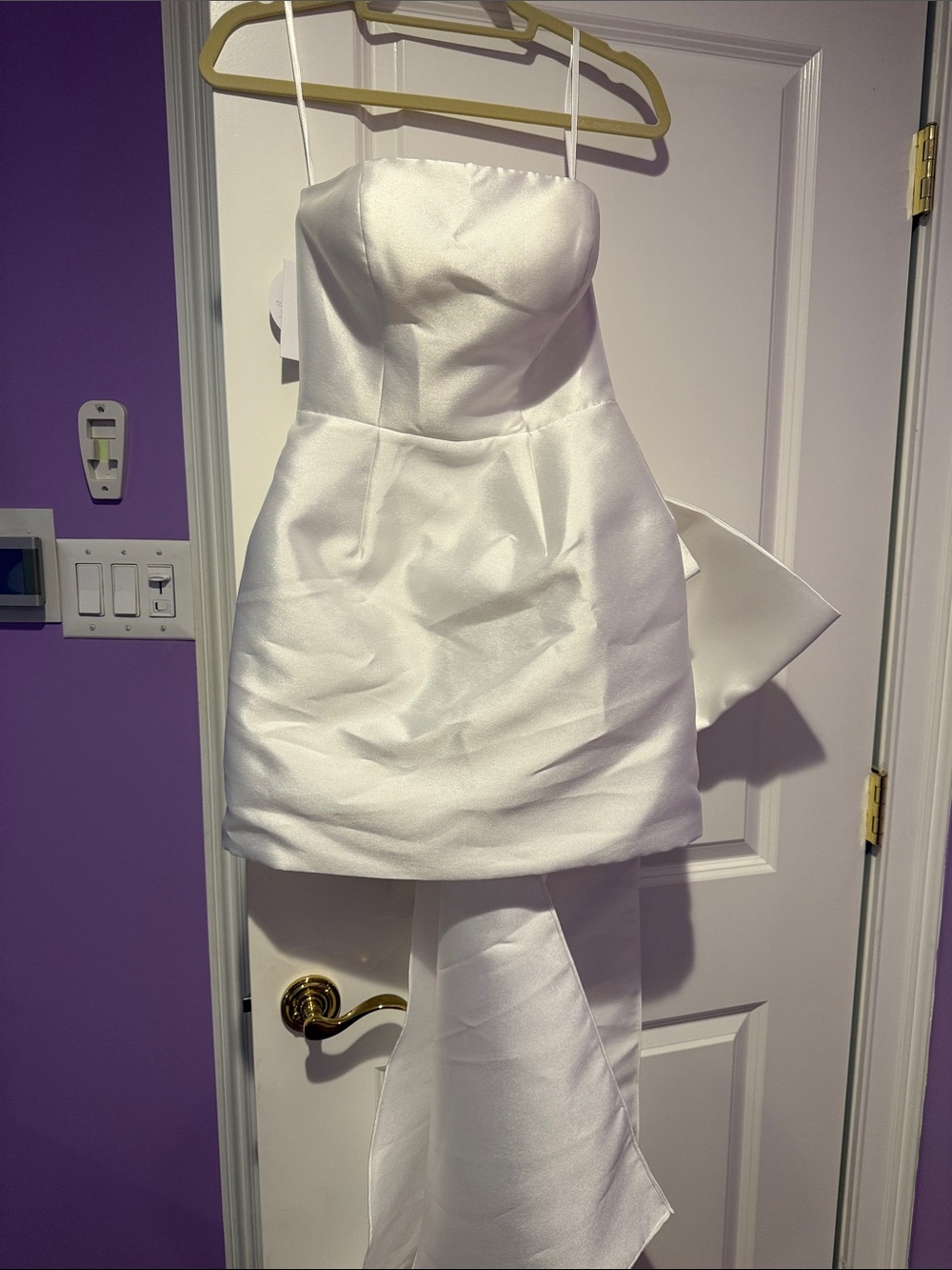 Untamed petals by Amanda judge white mini bow dress